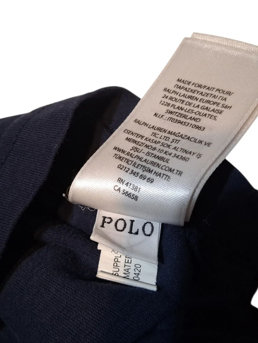 Polo Ralph Lauren Navy Long Sleeve Red Big Pony Tee Shirt Youth M (10-12) 150